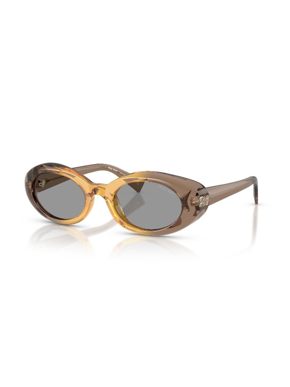 New Miu Miu Women's Sunglasses Brown Grey Lens Acetate Frame MU B09S 24M50Q 52